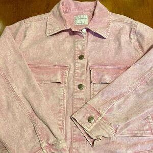 Celebrity Pink Denim Jacket in pink